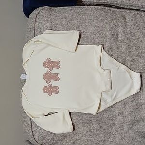 Long Sleeve Cream color Gingerbread Man Onesie 12 months